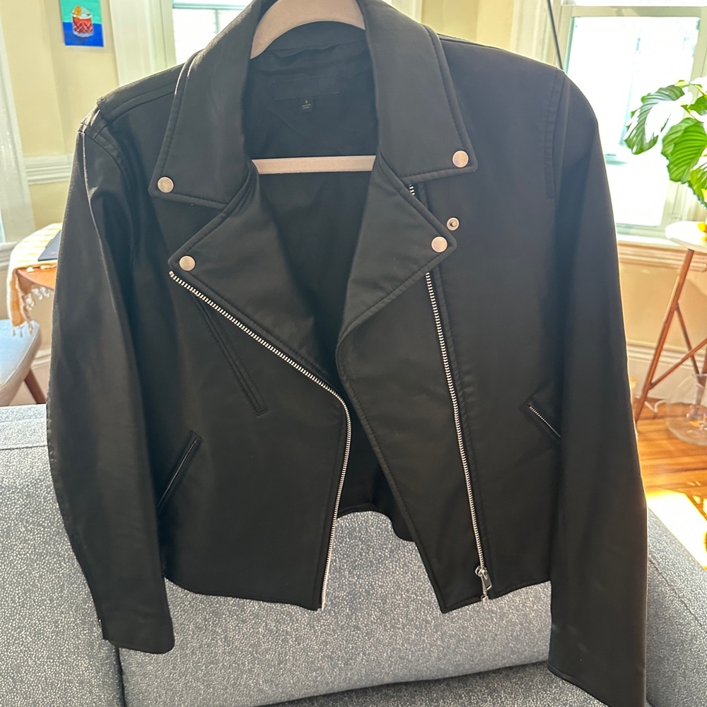 Uniqlo WOMEN SYNTHETIC LEATHER RIDERS JACKET